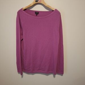 Talbots Women's Pink Cashmere Long-Sleeve Sweater